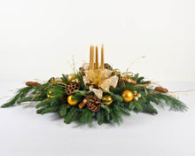 Load image into Gallery viewer, &#39;Copper &amp; Gold&#39; Christmas Table Centrepiece - Long
