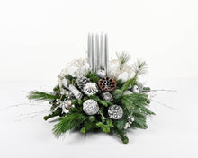 Load image into Gallery viewer, &#39;Silver Strand&#39; Christmas Table Centrepiece - Round
