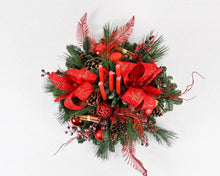 Load image into Gallery viewer, &#39;Classic Red Berries&#39; Christmas Table Centrepiece - Round
