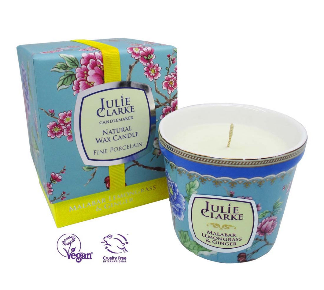 A Spring Gift Duo - Hand-tied Bunch of Tulips & a Luxury Julie Clarke Candle