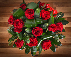 Red Rose Hatbox - Luxury Dozen