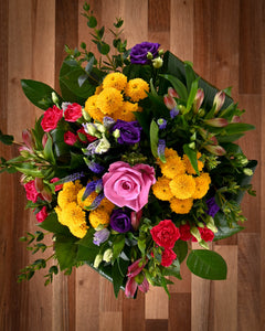 Colour Burst Fish Bowl Bouquet