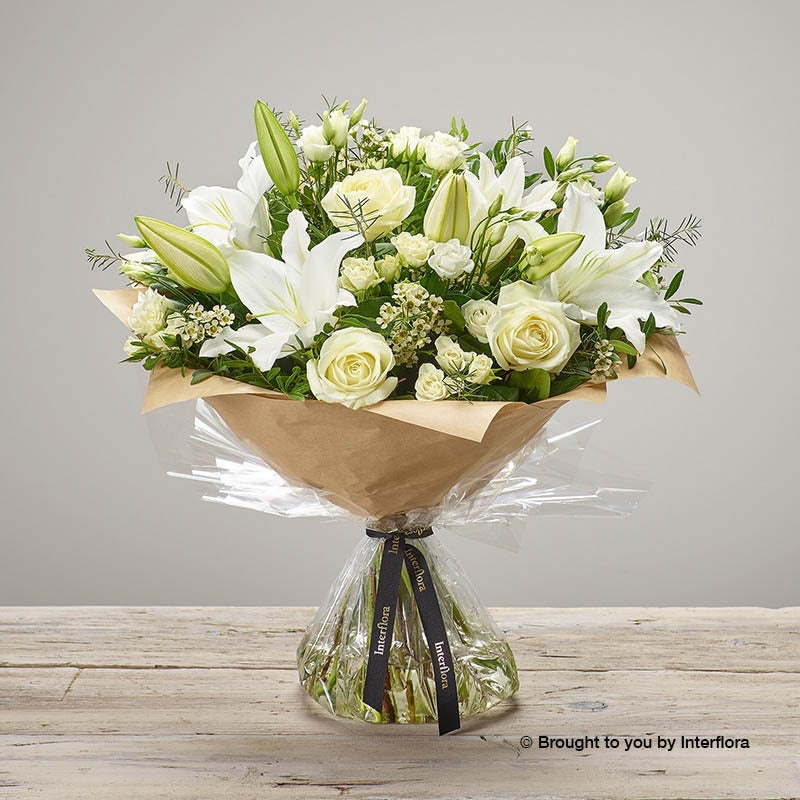 White Radiance Hand-tied Bouquet